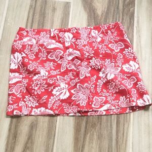 Express stretch floral mini skirt size 7/8